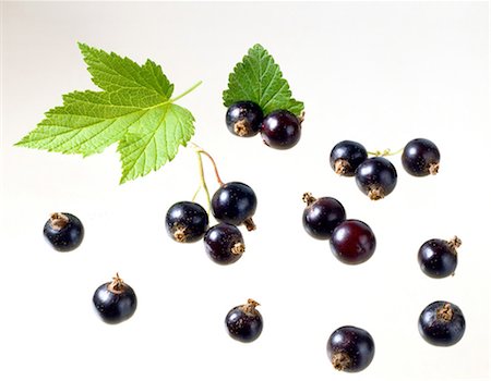 Blackcurrants with leaves Stock Photo - Rights-Managed, Code: 825-05987206