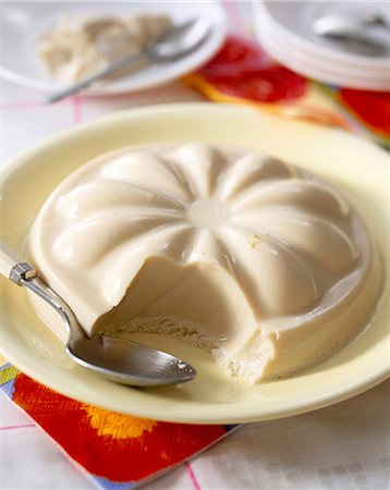 coconut blancmange Stock Photo - Rights-Managed, Code: 825-05987375