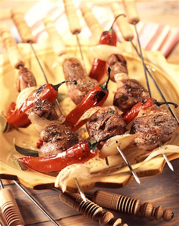 simsearch:825-05987727,k - Marinated lamb kebabs Stock Photo - Rights-Managed, Code: 825-05987727