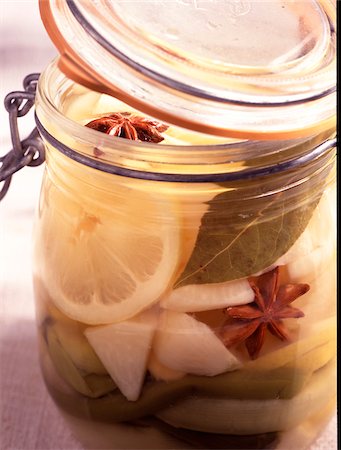 pickled lemon - Winter pickle with star anise Stock Photo - Rights-Managed, Code: 825-05988027