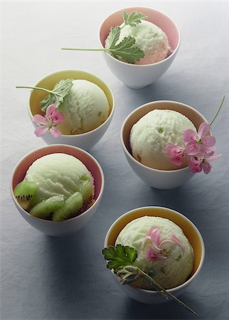 Scoops of flower sorbet Stock Photo - Rights-Managed, Code: 825-05988129
