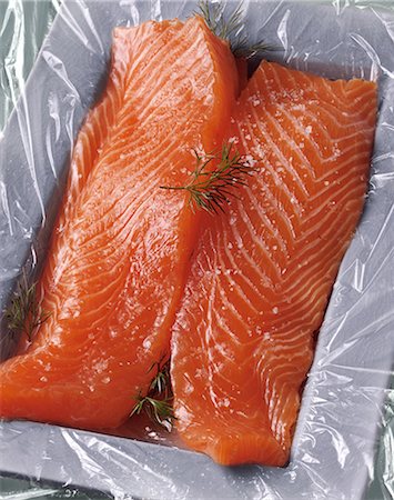 fish fillet - Salmon fillets Stock Photo - Rights-Managed, Code: 825-05988146