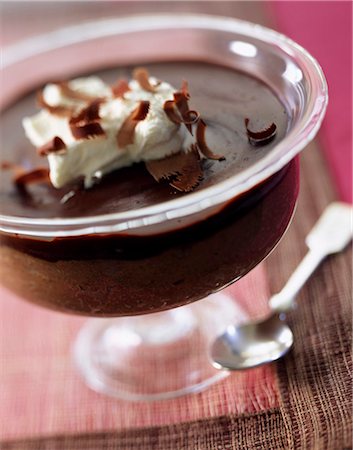 Chestnut and chocolate cream dessert Stock Photo - Rights-Managed, Code: 825-05988187