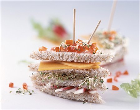 queso cheddar - Club sandwich Foto de stock - Con derechos protegidos, Código: 825-05989029