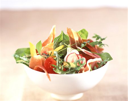 rocket salad - Parma ham salad Stock Photo - Rights-Managed, Code: 825-05989049