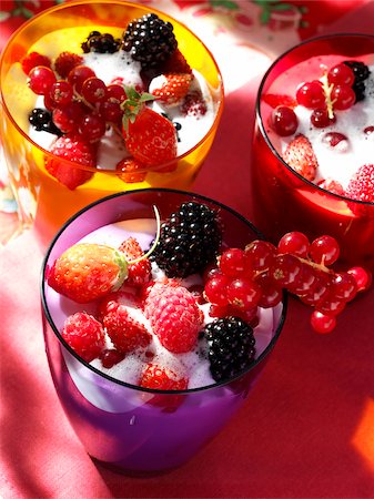 summer fruit milkshake Stock Photo - Rights-Managed, Code: 825-05989887