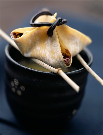 simsearch:652-03800478,k - nutella ravioli with bowl of tea Stock Photo - Rights-Managed, Code: 825-05990485