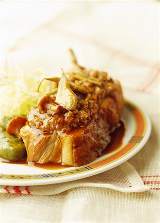 french cooking - Thick pork chop with mushrooms Stock Photo - Rights-Managed, Code: 825-06045787