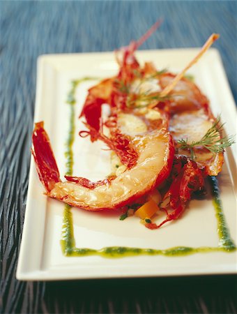 simsearch:825-06045737,k - Half-cooked Breton lobster fricassée with pesto Stock Photo - Rights-Managed, Code: 825-06045876