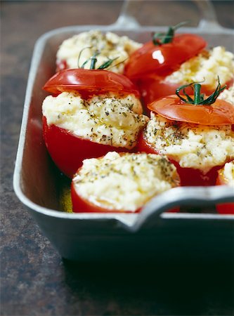 Tomatoes stuffed with cod brandade Stock Photo - Rights-Managed, Code: 825-06045883