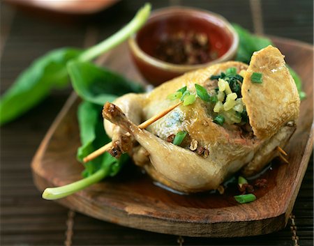 quail dish - Stuffed boned quail Stock Photo - Rights-Managed, Code: 825-06046681