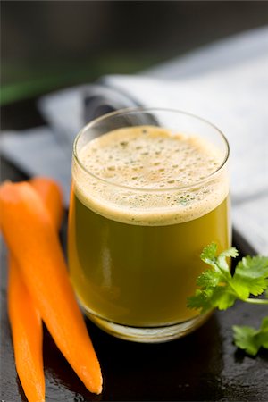 Cucumber,coriander and carrot smoothie Stock Photo - Rights-Managed, Code: 825-06047365