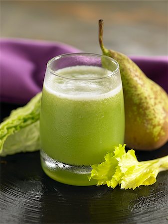 pear juice - Pear,cabbage and celery smoothie Stock Photo - Rights-Managed, Code: 825-06047378