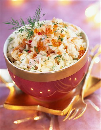 simsearch:652-05809392,k - Risotto au saumon chic Photographie de stock - Rights-Managed, Code: 825-06047794