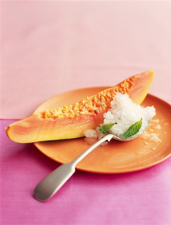 Lemon sherbet ice with guava Stock Photo - Rights-Managed, Code: 825-06047891