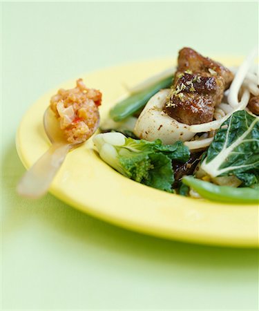 pak choi - Pork with three wonders Stock Photo - Rights-Managed, Code: 825-06047947