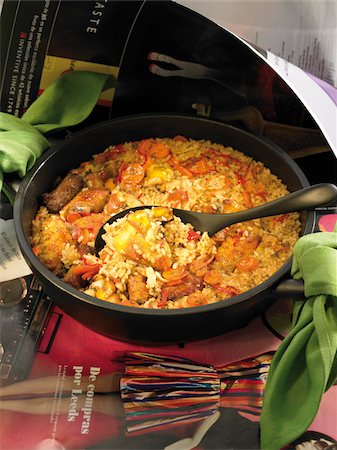 Poor man's rice with carrots,sausage and chicken Stock Photo - Rights-Managed, Code: 825-06048389