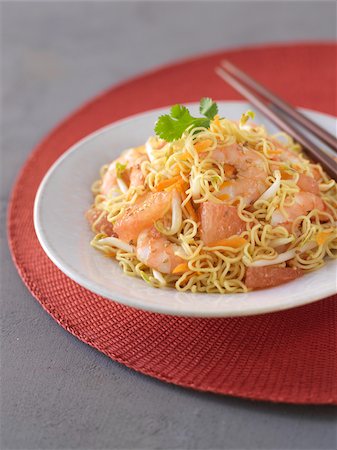 shrimp and grapefruit - Noodle,shrimp and grapefruit salad Stock Photo - Rights-Managed, Code: 825-06048441