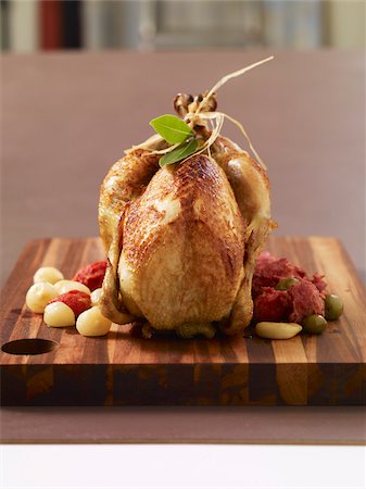 Stuffed poulard hen à la toulousaine Stock Photo - Rights-Managed, Code: 825-06048679