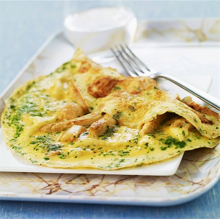 Omelette d'asperges blanches Photographie de stock - Rights-Managed, Code: 825-06048672
