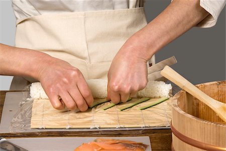 Cook preparing makis Stock Photo - Rights-Managed, Code: 825-06048729