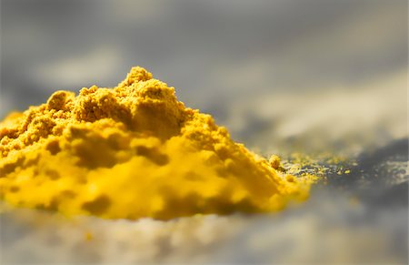 powder (fine particles) - Turmeric powder Stock Photo - Rights-Managed, Code: 825-06048790