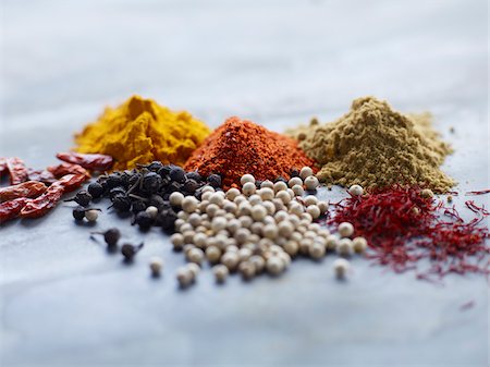 powder (fine particles) - Selection of spices Stock Photo - Rights-Managed, Code: 825-06049117