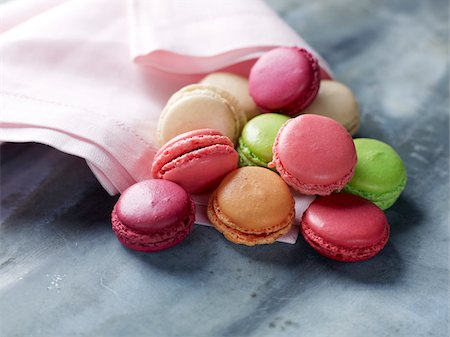 Different-flavored mini macaroons Stock Photo - Rights-Managed, Code: 825-06049111