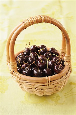 simsearch:825-05835910,k - Cherries in a basket Stock Photo - Rights-Managed, Code: 825-06049120
