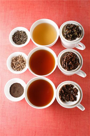 Assorted red teas Stock Photo - Rights-Managed, Code: 825-06049665