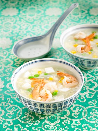 Tofu,shrimp and vegetable soup Stock Photo - Rights-Managed, Code: 825-06315378
