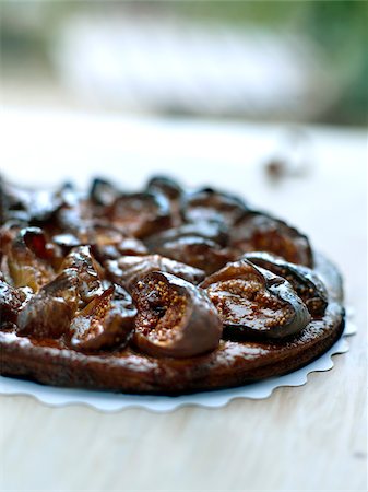 Fig tart Stock Photo - Rights-Managed, Code: 825-06315465