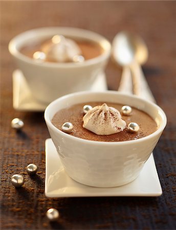 Mousse chocolat-caramel Photographie de stock - Rights-Managed, Code: 825-06316355
