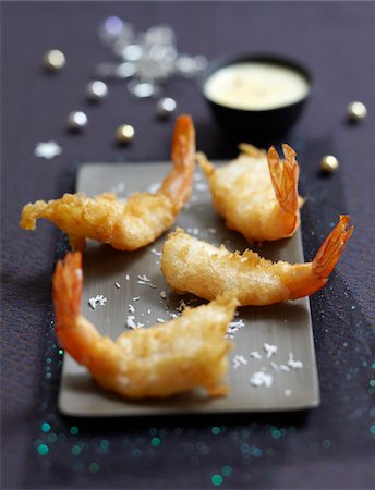 fritter - Gambas et noix de coco Tempuras Photographie de stock - Rights-Managed, Code: 825-06316377