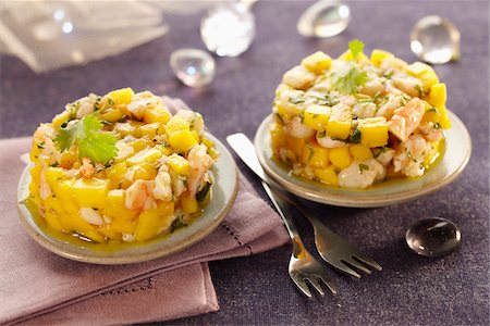 simsearch:825-05815365,k - Shrimp and mango tartare Foto de stock - Con derechos protegidos, Código: 825-06316401