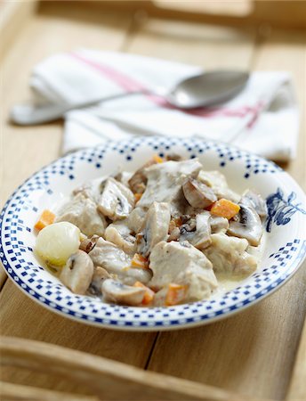 Veal and mushroom blanquette Stock Photo - Rights-Managed, Code: 825-06316423