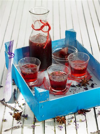 simsearch:825-03628530,k - Hibiscus,mallow and lavander water with cinnamon and star anise Stock Photo - Rights-Managed, Code: 825-06316790