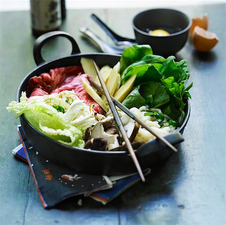 fondue (mets) - Sukiyaki Photographie de stock - Rights-Managed, Code: 825-06316865