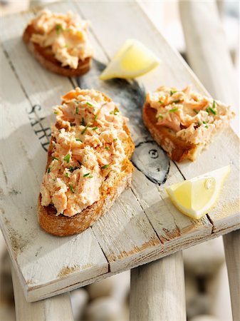 Potted sardines on toast Stock Photo - Rights-Managed, Code: 825-06316927