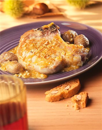 simsearch:825-06048220,k - Pork chop with chestnuts Stock Photo - Rights-Managed, Code: 825-06815249