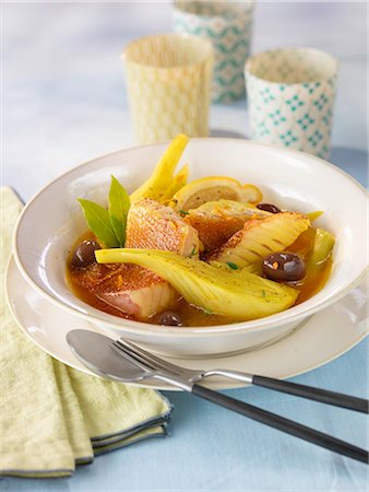 Scorpion fish and fennel Tajine Stock Photo - Rights-Managed, Code: 825-06815307