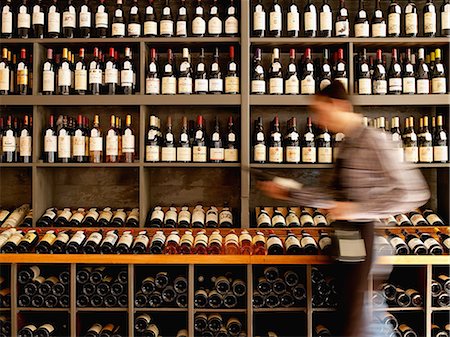 simsearch:652-03804516,k - Bottles of wine on shelves at a the wine merchant "1862" Photographie de stock - Rights-Managed, Code: 825-06815521