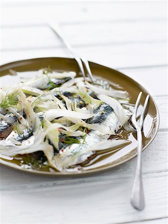 Sardines marinated with cilantro and fennel Stock Photo - Rights-Managed, Code: 825-06815588