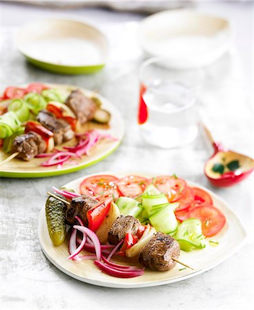 simsearch:825-07522901,k - Russian-style lamb brochettes Photographie de stock - Rights-Managed, Code: 825-06816409