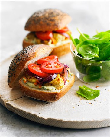 still life meat tomato - Indian-stye sandwich Photographie de stock - Rights-Managed, Code: 825-06816596