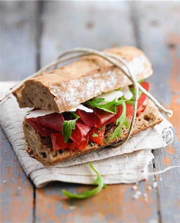 flaking - Italian-style sandwich Stock Photo - Rights-Managed, Code: 825-06816692