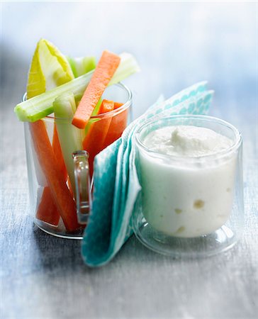 Creamy crab dip with raw vegetables Stock Photo - Rights-Managed, Code: 825-06817013