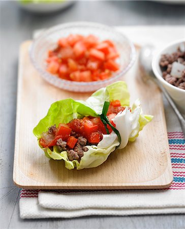 Beef and lettuce Burrito Stock Photo - Rights-Managed, Code: 825-06817032