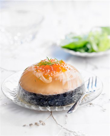 simsearch:652-06818750,k - Three salmon aspic dome Stock Photo - Rights-Managed, Code: 825-06817041