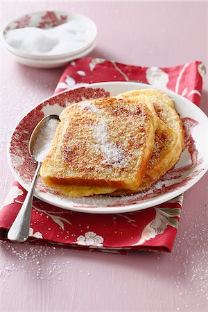 French toast sprinkled with sugar Stock Photo - Rights-Managed, Code: 825-06817632